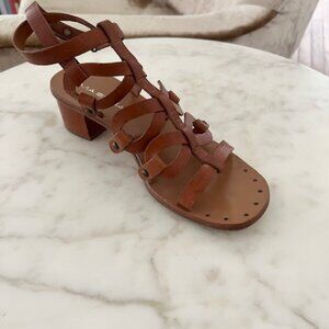 Via Spiga Heeled Strappy Gladiator Sandals, All leather, 7